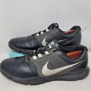 Nike Golf Shoes CTRL Explorer Black Leather Mens Sz 12 EU46 Spikeless 704694-001